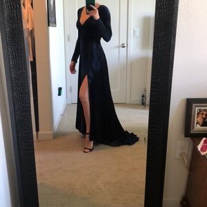 Royal Blue Velvet Maxi Dress